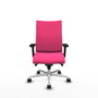 PIQUERAS Y CRESPO Silla Albacete Confidente Rosa con Mecanismo Sincro y Base de Aluminio