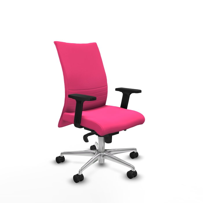PIQUERAS Y CRESPO Silla Albacete Confidente Rosa con Mecanismo Sincro y Base de Aluminio PIQUERAS Y CRESPO Silla Albacete Confidente Rosa con Mecanismo Sincro y Base de Aluminio