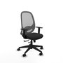 PIQUERAS Y CRESPO Silla de oficina Cilanco con mecanismo Sincro/Traslack, Negro y Gris