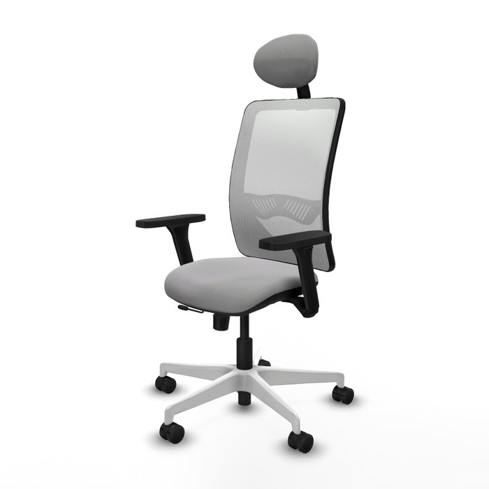 PIQUERAS Y CRESPO Silla de oficina Zulema Gris claro y Blanco PIQUERAS Y CRESPO Silla de oficina Zulema Gris claro y Blanco