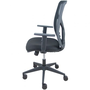 Piqueras Y Crespo Silla de Oficina Ergonómica Motilla 21TKM840B840B10CRN65 - Respaldo de Malla, Brazos 1D y Apoyo Lumbar Ajustable, Negro, Sincro-Traslack