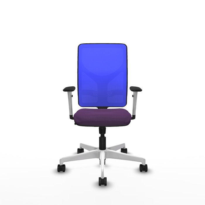 PIQUERAS Y CRESPO Silla de oficina Motilla con mecanismo Sincro, tela morada y malla azul PIQUERAS Y CRESPO Silla de oficina Motilla con mecanismo Sincro, tela morada y malla azul