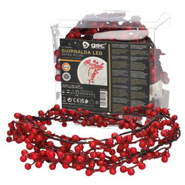 GSC Evolution Guirnalda LED de bayas rojas 1,8M Luz cálida