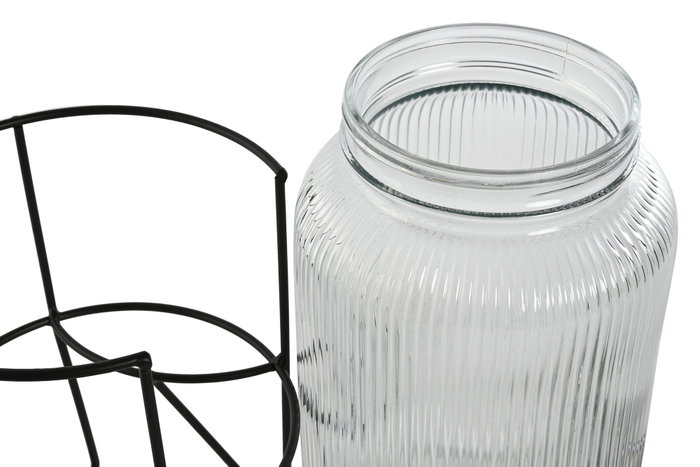 DKD Home Decor Dispensador de Bebidas de Cristal 5L Negro DKD Home Decor Dispensador de Bebidas de Cristal 5L Negro