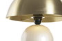 DKD Home Decor - Lámpara de Sobremesa Colección Gllef, Ambiente Glam, Acabado Perlado, Dorado y Beige, Forma Seta, Tipo Bombilla E27, Dimensiones 28x28x50 cm