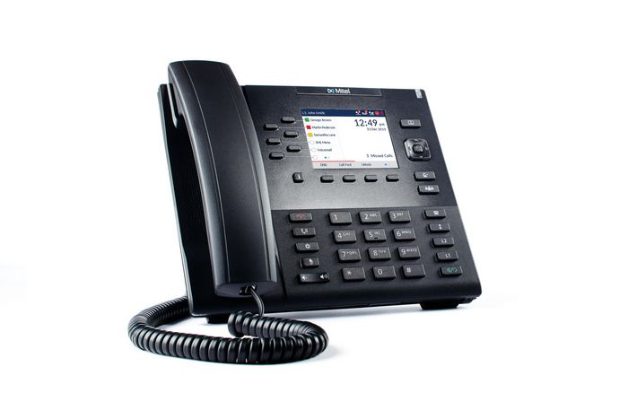 Mitel 6867 Teléfono SIP con Pantalla a Color, 6 Teclas Programables, Conexión Dual Gigabit Ethernet, Audio HD y Soporte para Auriculares