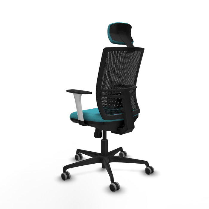 PIQUERAS Y CRESPO Silla de oficina Yunquera con mecanismo Sincro, Turquesa y Negro PIQUERAS Y CRESPO Silla de oficina Yunquera con mecanismo Sincro, Turquesa y Negro