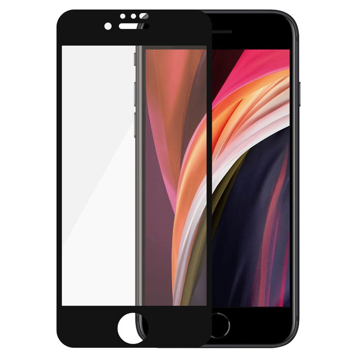 PanzerGlass E2E Protector de Pantalla para iPhone 6/7/8/SE 2020/2022 Negro Vidrio Templado