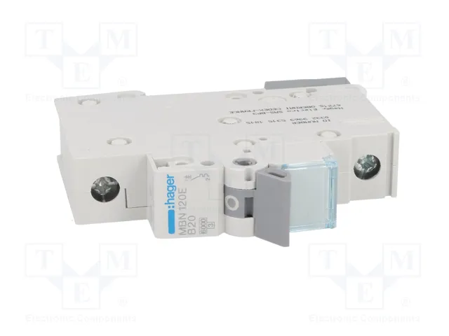 HAGER MBN120E Interruptor magnetotérmico 1 polo 20A 6kA