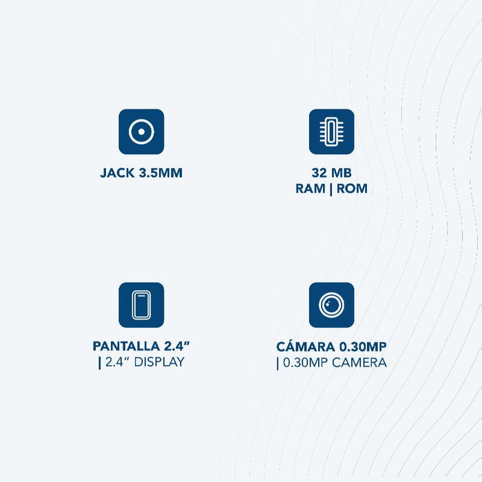 Daewoo Senior Pant 2.4 Teléfono Móvil - Pantalla 2.4 Pulgadas, Cámara, Radio FM, Luz SOS y Linterna, Color Azul