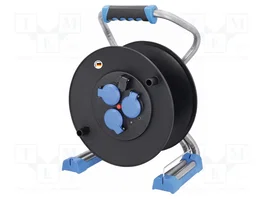 AS SCHWABE Devanador para cable con 3 tomas y base Schuko