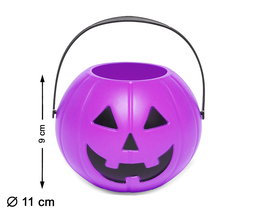 Cubo Recoge Caramelos Calabaza Morado 11 x 8.5 cm