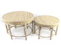 DKD Home Decor Set de 2 Mesitas Auxiliares de Ratán Natural