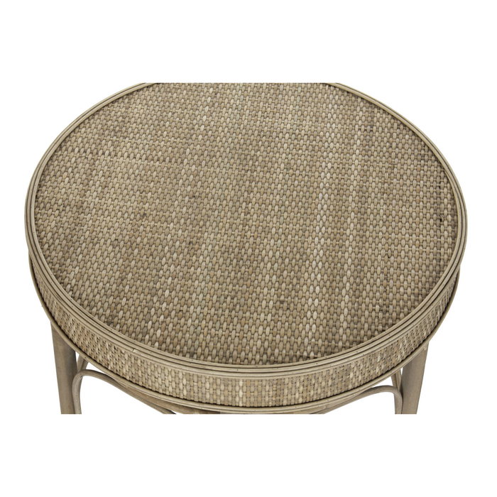 DKD Home Decor Set de 2 Mesitas Auxiliares de Ratán Natural DKD Home Decor Set de 2 Mesitas Auxiliares de Ratán Natural