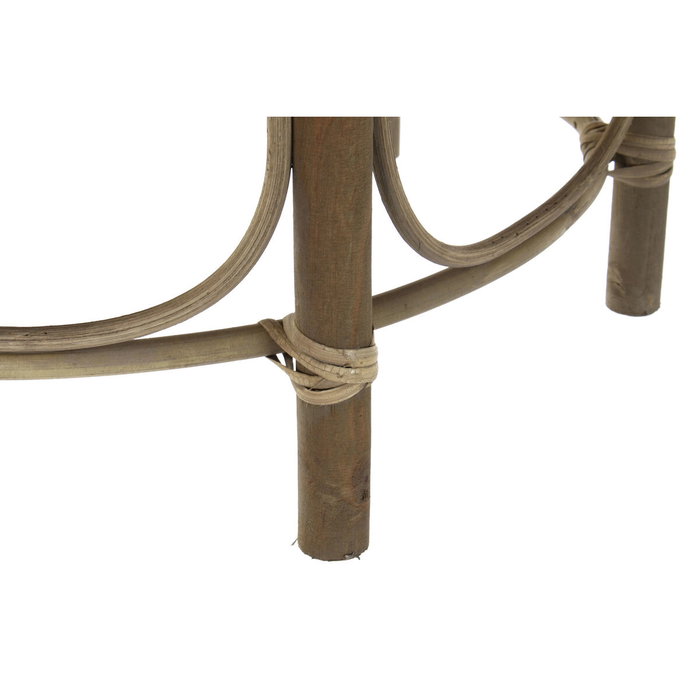 DKD Home Decor Set de 2 Mesitas Auxiliares de Ratán Natural DKD Home Decor Set de 2 Mesitas Auxiliares de Ratán Natural