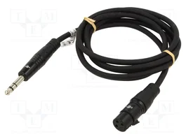 GOOBAY Cable de Audio Jack 6,35mm 3pin a XLR Hembra 3pin, 2m, Negro