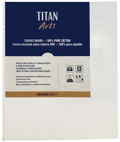 TITAN Set de 6 tablillas enteladas de 27x22 cm TITAN Set de 6 tablillas enteladas de 27x22 cm