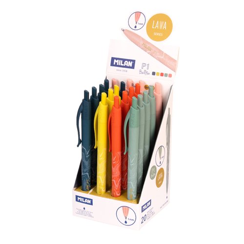 Boligrafo Milan Retractil P1 Serie Lava Expositor De 20 Boligrafo Milan Retractil P1 Serie Lava Expositor De 20