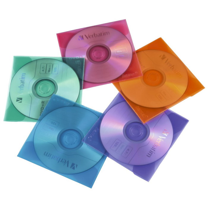 Hama Fundas de Protección para CD-ROM/DVD-ROM, 50 unidades, Colores Surtidos