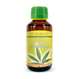 Marnys Aceite de Semillas de Cáñamo 125 ml - Alimentario, Prensa en Frío, Rico en Omega 3 y 6