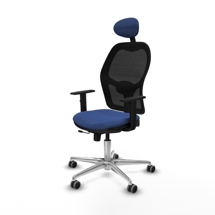 PIQUERAS Y CRESPO Silla de oficina Jorquera con mecanismo Sincro/Traslack Azul marino PIQUERAS Y CRESPO Silla de oficina Jorquera con mecanismo Sincro/Traslack Azul marino