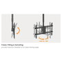 EQUIP Soporte de Techo Dual para 2 Pantallas 32"-60" / Hasta 40 Kg por Pantalla / Giratorio 180 Grados / VESA 200x200 a 600x400 / Negro - 650376