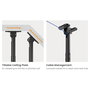 EQUIP Soporte de Techo Dual para 2 Pantallas 32"-60" / Hasta 40 Kg por Pantalla / Giratorio 180 Grados / VESA 200x200 a 600x400 / Negro - 650376