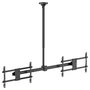 EQUIP Soporte de Techo Dual para 2 Pantallas 32"-60" / Hasta 40 Kg por Pantalla / Giratorio 180 Grados / VESA 200x200 a 600x400 / Negro - 650376
