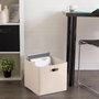 Aberto Design HMY-6369 Organizador de Escritorio de Fieltro Crema 24x24x24 cm Funcional y Elegante