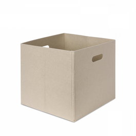 Aberto Design HMY-6369 Organizador de Escritorio de Fieltro Crema 24x24x24 cm Funcional y Elegante