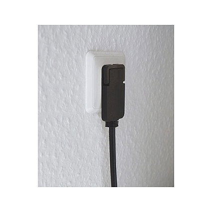 Brennenstuhl Cable de extensión con conector de ángulo plano, 10 metros, negro