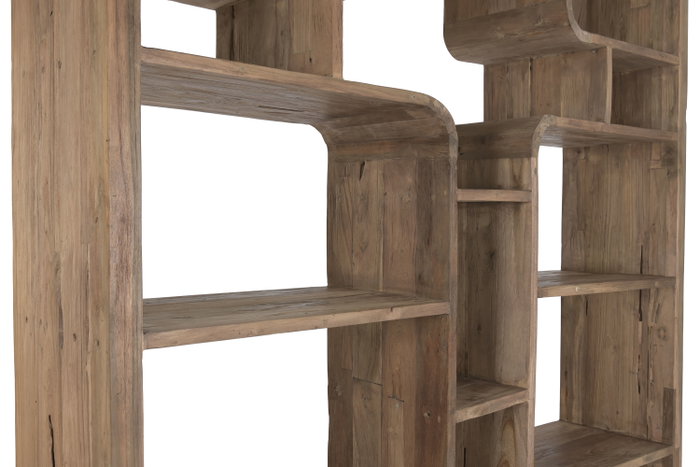 DKD Home Decor Estantería de Teca Reciclada 140x30x220 Natural