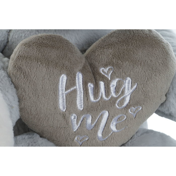 DKD Home Decor Surtido de 3 Peluches Oso Corazón (Azul, Rosa, Blanco) de Poliéster