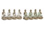 DKD Home Decor Figura Buda Portavela Oriental Verde Blanco 9 x 11 x 24 cm (2 Unidades)