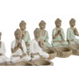 DKD Home Decor Figura Buda Portavelas de Resina, Surtido de 2 Unidades