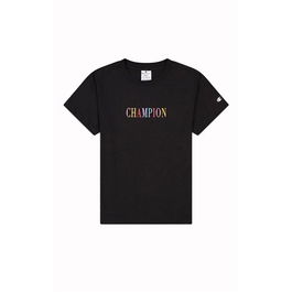 Camiseta de Manga Corta Mujer Champion Crewneck Croptop Negro
