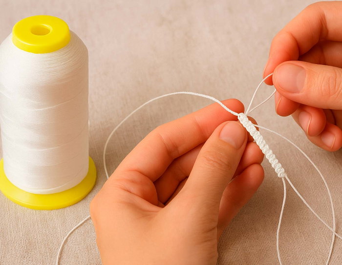 Innspiro Hilo de Poliéster Blanco 1mm 230m
