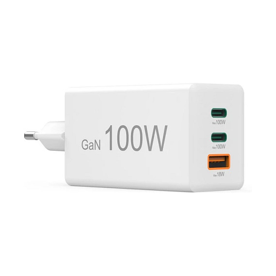 Hama 00201997 Cargador rápido GaN 65W, 2x USB-C PD, 1x USB-A QC, Blanco Hama 00201997 Cargador rápido GaN 65W, 2x USB-C PD, 1x USB-A QC, Blanco