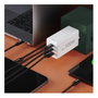 Hama 00201997 Cargador rápido GaN 65W, 2x USB-C PD, 1x USB-A QC, Blanco