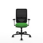 PIQUERAS Y CRESPO Silla de oficina Zulema con mecanismo Sincro, Verde y Negro