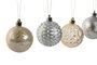 DKD Home Decor Set de 30 Bolas Decorativas Champán y Plateado