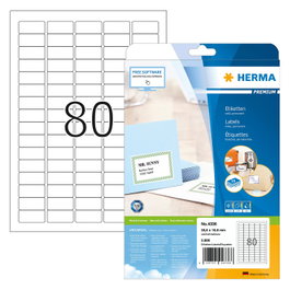 Herma Etiquetas Premium 35,6x16,9 mm, 25 hojas A4 (2000 uds)
