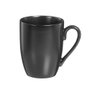 Caison Taza Yumei de Porcelana Mate Negro 350 ml, Pack de 6 Unidades