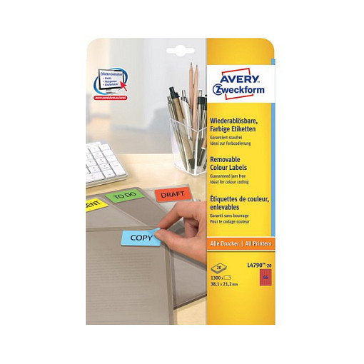 AVERY Zweckform L4790-20 Etiquetas Adhesivas Rojas AVERY Zweckform L4790-20 Etiquetas Adhesivas Rojas
