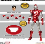 Mezco Toyz Figura Marvel One:12 Collective Iron Man Silver Centurion Edition 16 cm con Accesorios Intercambiables