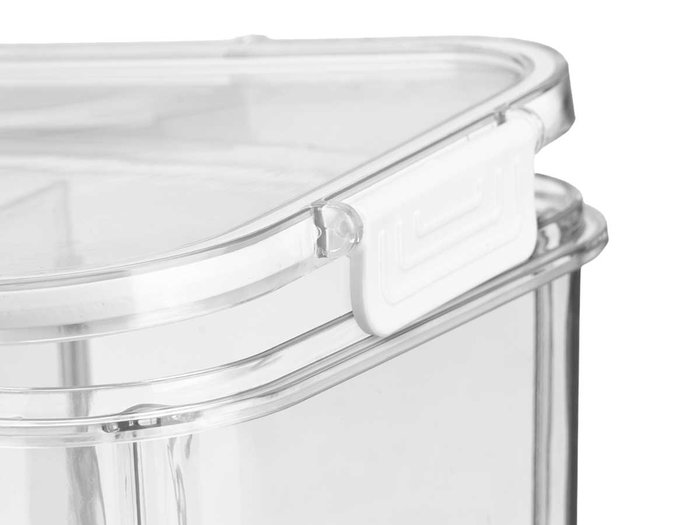 Leknes Fiambrera Rectangular Hermética Blanca 650ml 18x7x12cm (Set de 24)