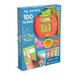 Clementoni 55647 Mis Primeras 100 Palabras - Consola Parlante Interactiva para Aprender Alemán e Inglés +2 Años