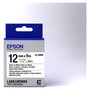 Epson Cinta Adhesiva LK-4WBW - Rollo de Etiquetas Resistente 1.2 cm x 9 m, Negro sobre Blanco, para LabelWorks LW Series