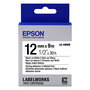 Epson Cinta Adhesiva LK-4WBW - Rollo de Etiquetas Resistente 1.2 cm x 9 m, Negro sobre Blanco, para LabelWorks LW Series