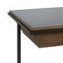 Mesa Centro Natural-Negro Madera-Metal 120 X 60 X 43,50 cm